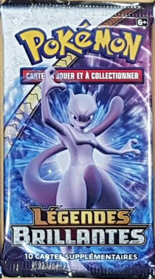 Booster Pokémon Légendes Brillantes illustration Mewtwo, scellé français