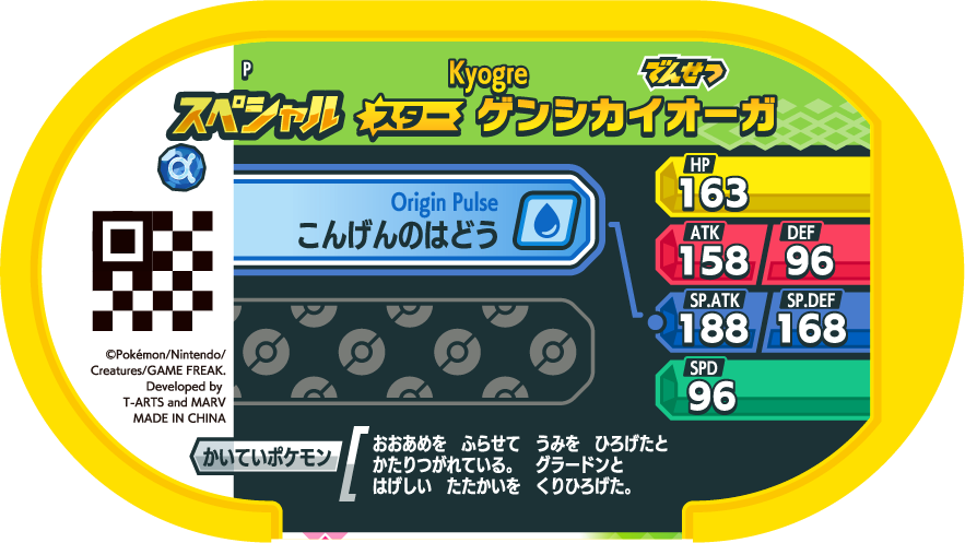 Meza Tag Promo Primal Kyogre - Pokémon Fan Issue 86 verso