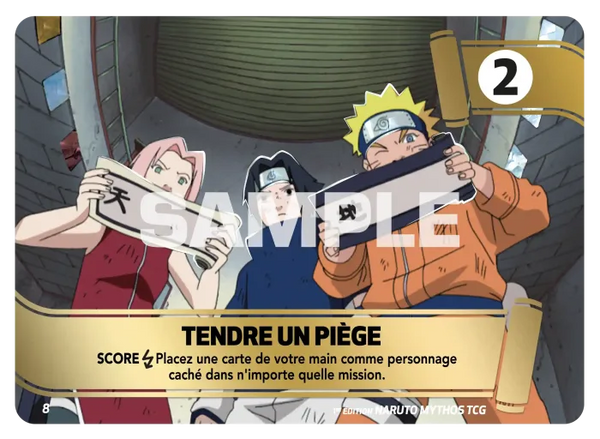 MSS 08 - Tendre Un Piège — Carte Naruto Mythos Konoha Shidō - Set 1 Éd.2 MSS 08