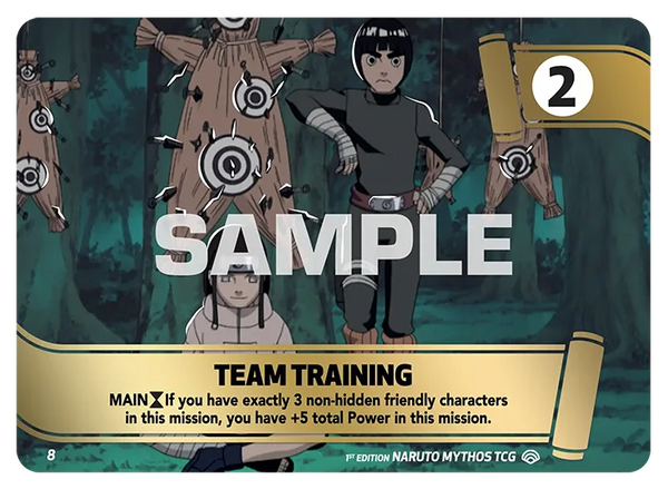 MSS 08 - Entraînement d'Équipe — Carte Naruto Mythos Shinobi Shiren - Set 2 Éd.1 MSS 08