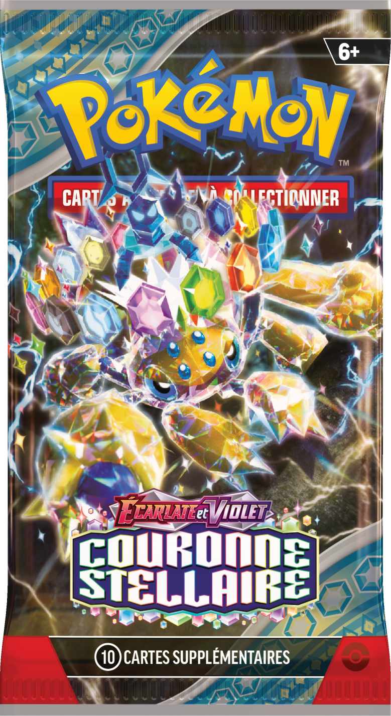 Booster Pokémon Couronne Stellaire illustration Mygavolt Téracristal Stellaire, scellé français