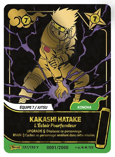 137/130 - Kakashi Hatake - L'Éclair Pourfendeur (Naruto Mythos Secrète V Gold)