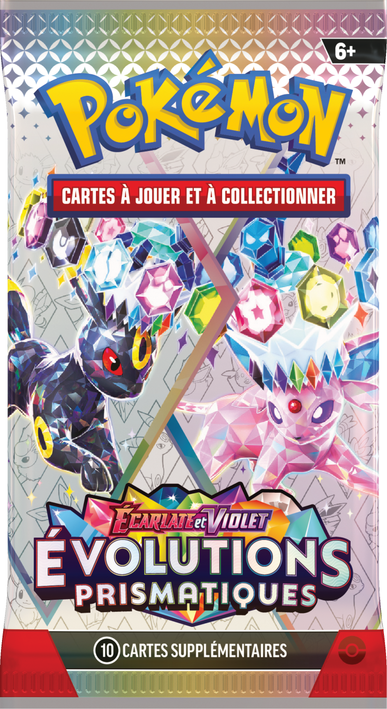 Booster Pokémon Évolutions Prismatiques illustration Noctali Et Mentali, scellé français