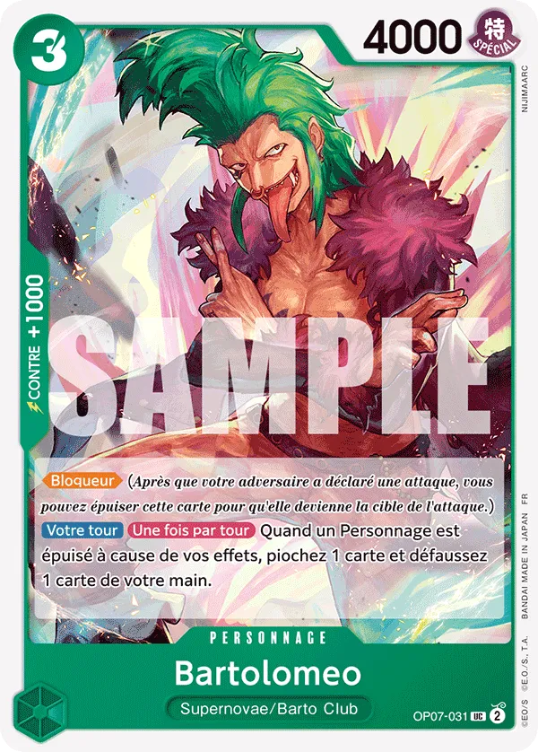 OP07-031 - Bartolomeo — Carte One Piece Deck pour Débutant — Jewelry Bonney 031