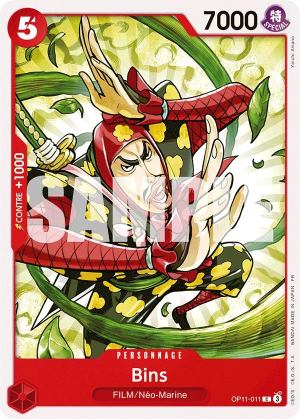 OP11-011 - Bins - Carte One Piece Des Poings Vifs comme l'Éclair 011
