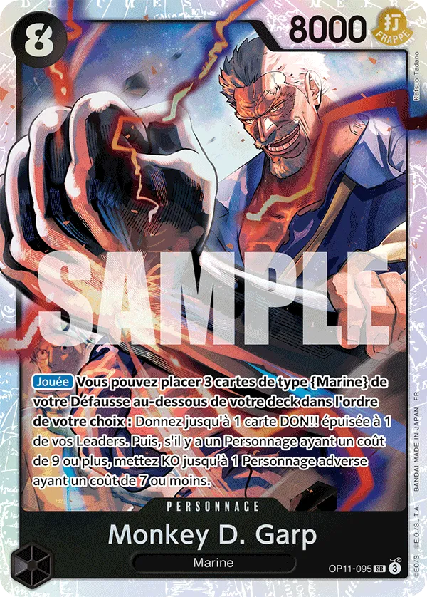 OP11-095 - Monkey D. Garp - Carte One Piece Des Poings Vifs comme l'Éclair 095