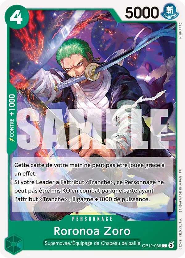 OP12-036 - Roronoa Zoro - Carte One Piece L'Héritage du Maître 036