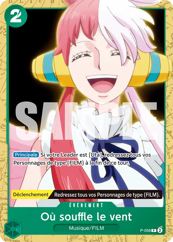P-058 - Où souffle le vent — Carte One Piece ST16