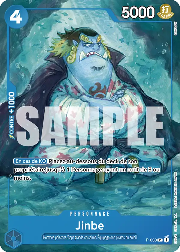 P-030 - Jinbe — Carte One Piece Deck pour Débutant — Donquixote Doflamingo 030