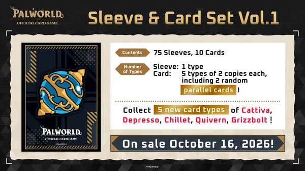 Palworld OFFICIAL CARD GAME Sleeve & Card Set Vol.1