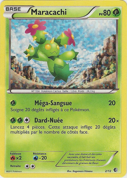002/012 - Maracachi — Carte Pokémon Collection McDonald's 2011 2/12