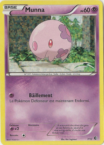 007/012 - Munna — Carte Pokémon Collection McDonald's 2011 7/12