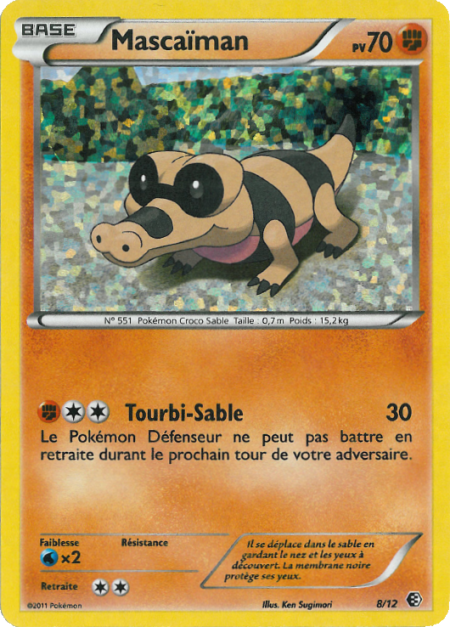 008/012 - Mascaïman — Carte Pokémon Collection McDonald's 2011 8/12