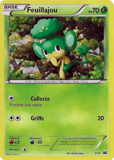 002/012 - Feuillajou — Carte Pokémon Collection McDonald's 2012 2/12