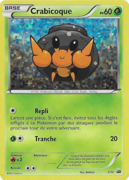 003/012 - Crabicoque — Carte Pokémon Collection McDonald's 2012 3/12