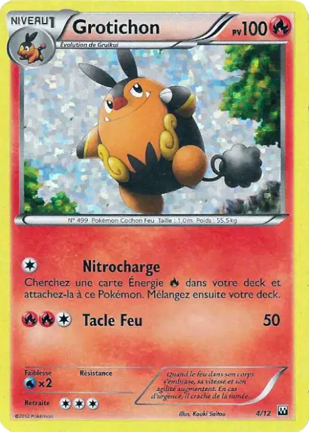 Grotichon — Carte Pokémon 4 Collection McDonald's 2012