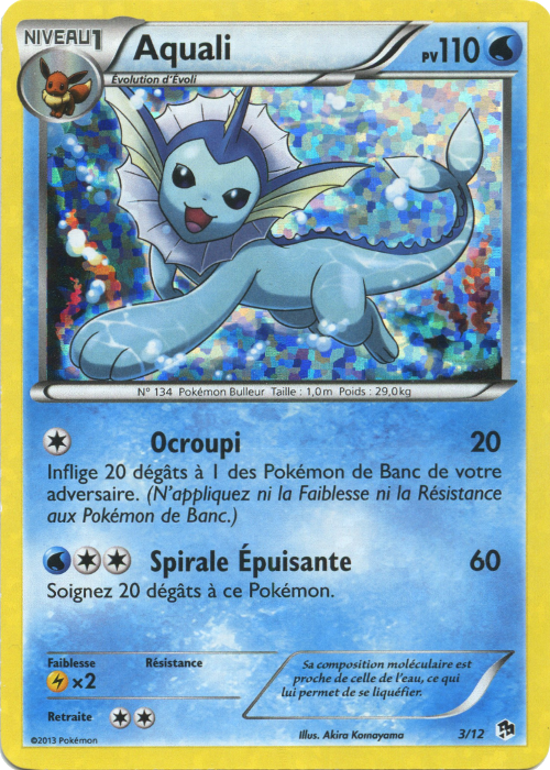 003/012 - Aquali — Carte Pokémon Collection McDonald's 2013 3/12