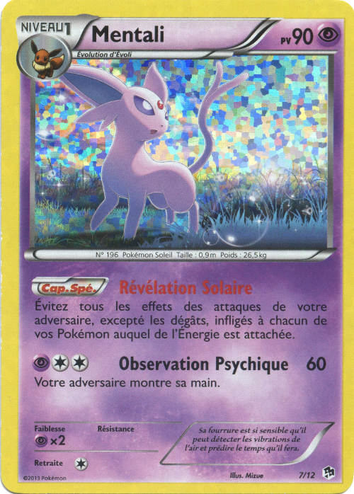007/012 - Mentali — Carte Pokémon Collection McDonald's 2013 7/12