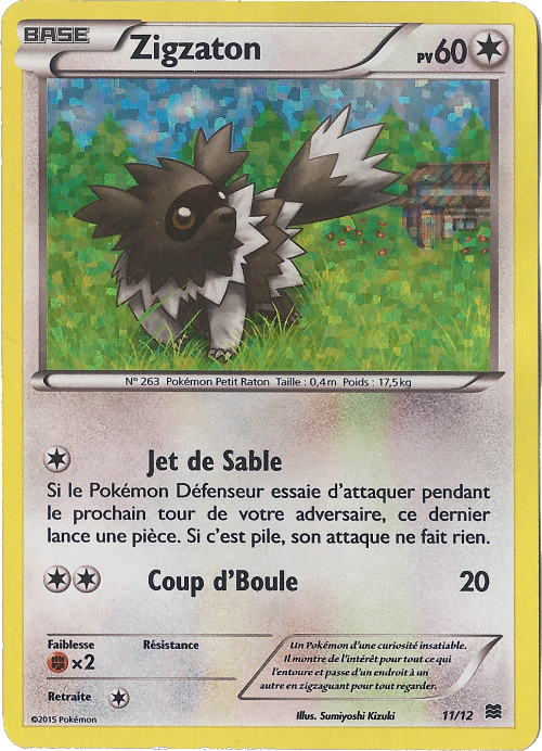 011/012 - Zigzaton — Carte Pokémon Collection McDonald's 2015 11/12