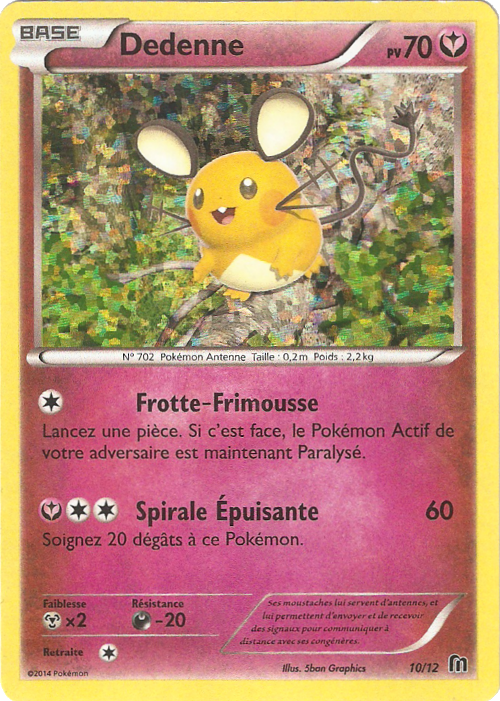 010/012 - Dedenne — Carte Pokémon Collection McDonald's 2016 10/12