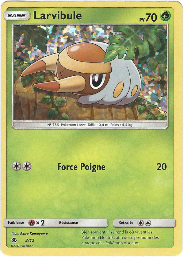 002/012 - Larvibule — Carte Pokémon Collection McDonald's 2017 2/12