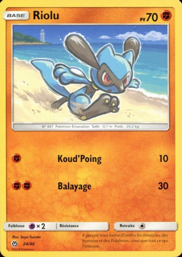 024/040 - Riolu — Carte Pokémon Collection McDonald's 2018 24/40