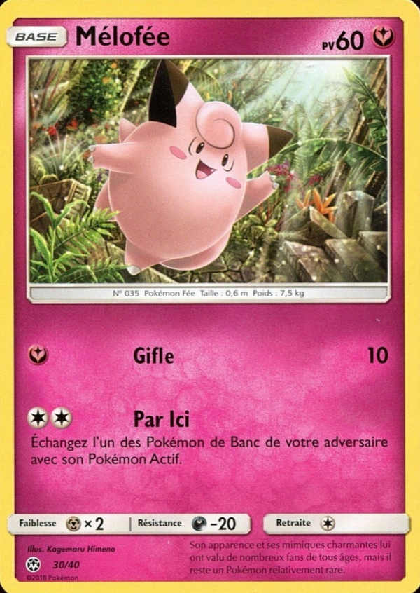 030/040 - Mélofée — Carte Pokémon Collection McDonald's 2018 30/40