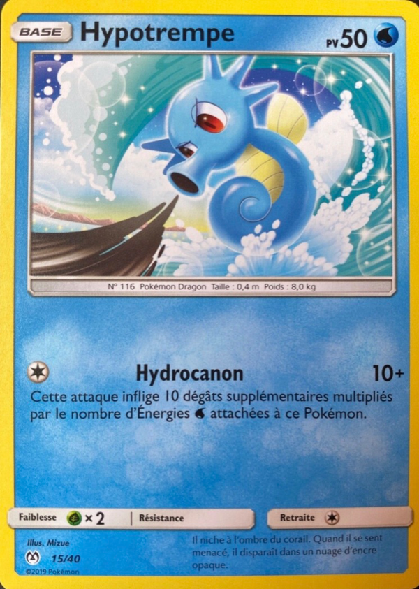 015/040 - Hypotrempe — Carte Pokémon Collection McDonald's 2019 15/40