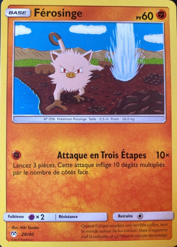 028/040 - Férosinge — Carte Pokémon Collection McDonald's 2019 28/40