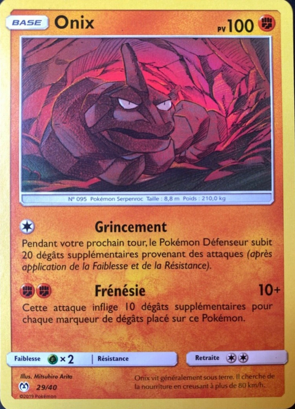 029/040 - Onix — Carte Pokémon Collection McDonald's 2019 29/40