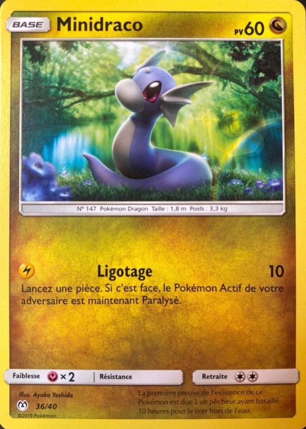 036/040 - Minidraco — Carte Pokémon Collection McDonald's 2019 36/40