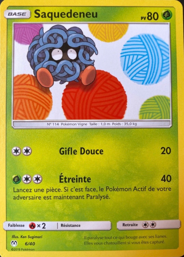 006/040 - Saquedeneu — Carte Pokémon Collection McDonald's 2019 6/40