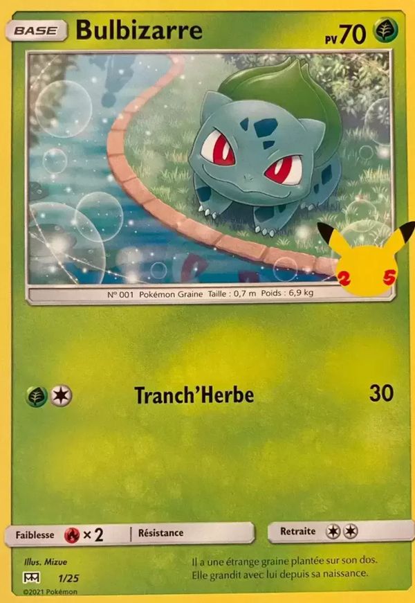 001/025 - Bulbizarre — Carte Pokémon Collection McDonald's 2021 1/25
