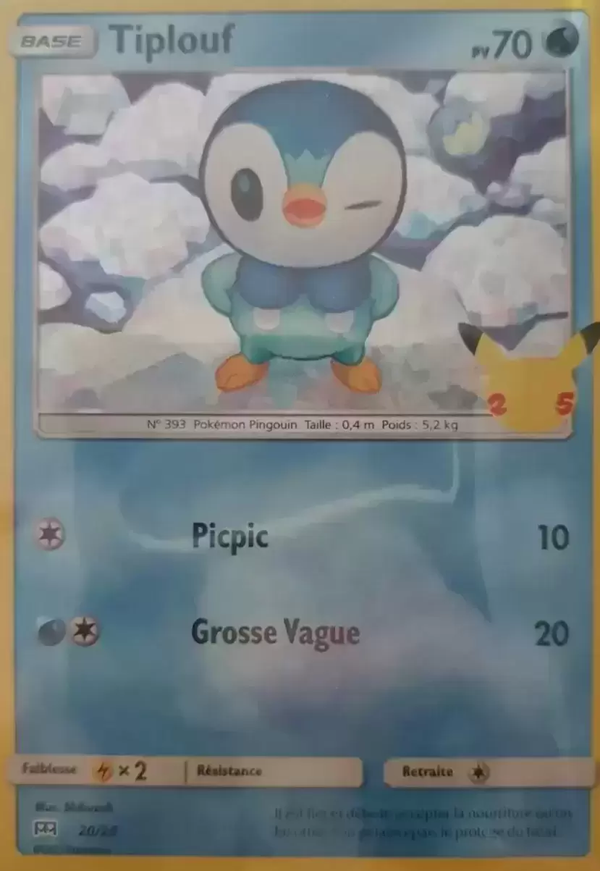 Tiplouf — Carte Pokémon 20 Collection McDonald's 2021