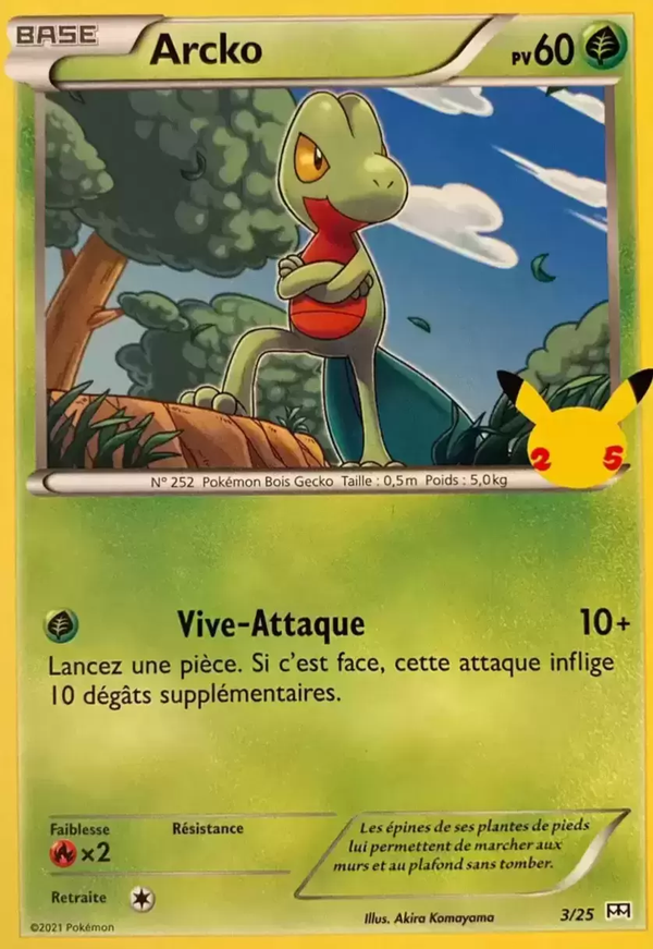 003/025 - Arcko — Carte Pokémon Collection McDonald's 2021 3/25