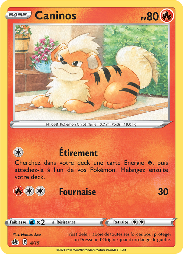 004/015 - Caninos — Carte Pokémon Collection McDonald's 2022 4/15