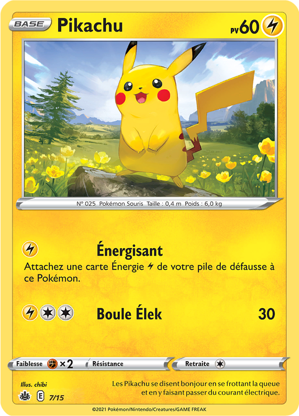 007/015 - Pikachu — Carte Pokémon Collection McDonald's 2022 7/15