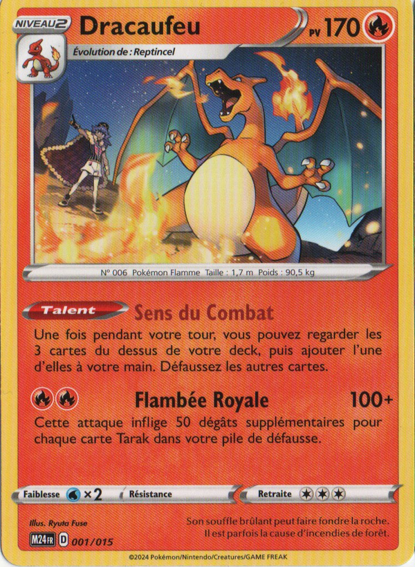 001/015 - Dracaufeu — Carte Pokémon Collection McDonald's 2024 1/15