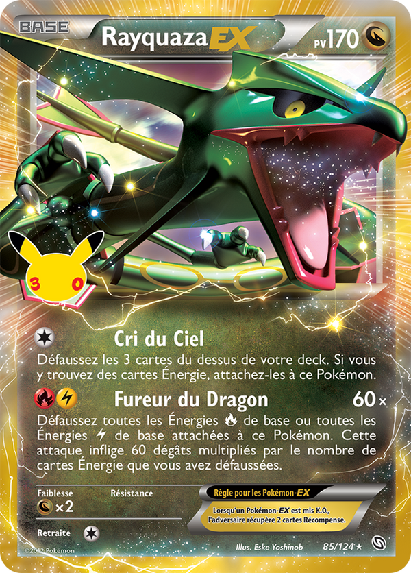 085/124 - Rayquaza EX - Carte Pokémon 30e Anniversaire A016/128