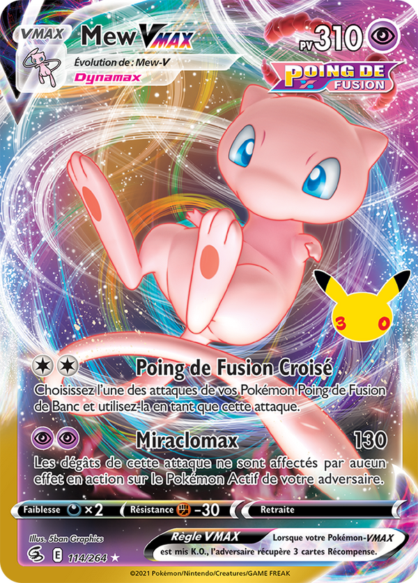 114/264 - Mew VMAX — Carte Pokémon 30e Anniversaire A026/128