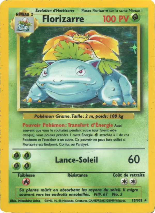 Florizarre — Carte Pokémon 15 Set de Base