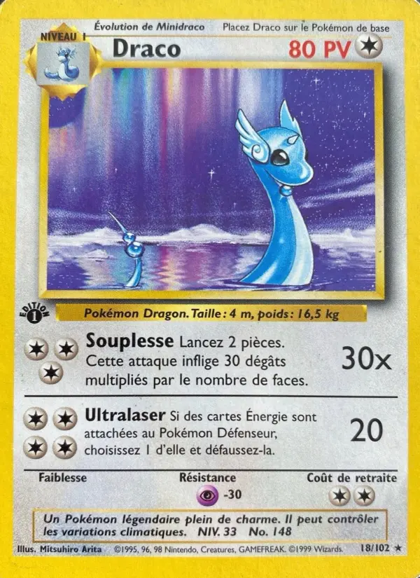 Draco — Carte Pokémon 18 Set de Base