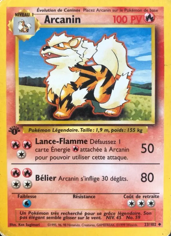 Arcanin — Carte Pokémon 23 Set de Base
