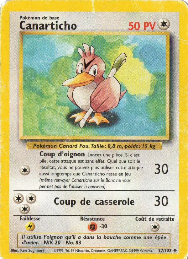 Canarticho — Carte Pokémon 27 Set de Base