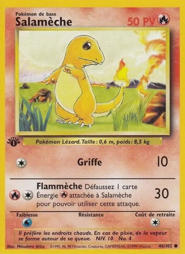 Salamèche — Carte Pokémon 46 Set de Base
