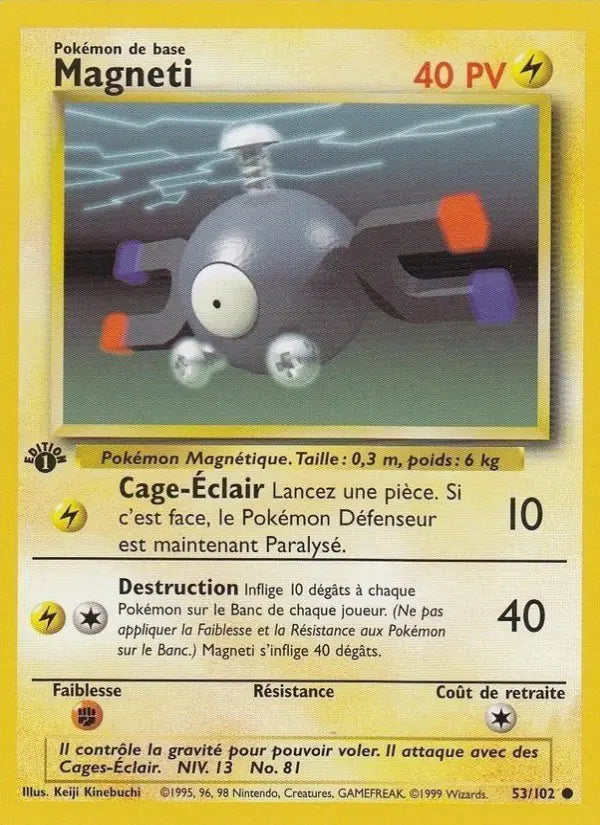 Magneti — Carte Pokémon 53 Set de Base
