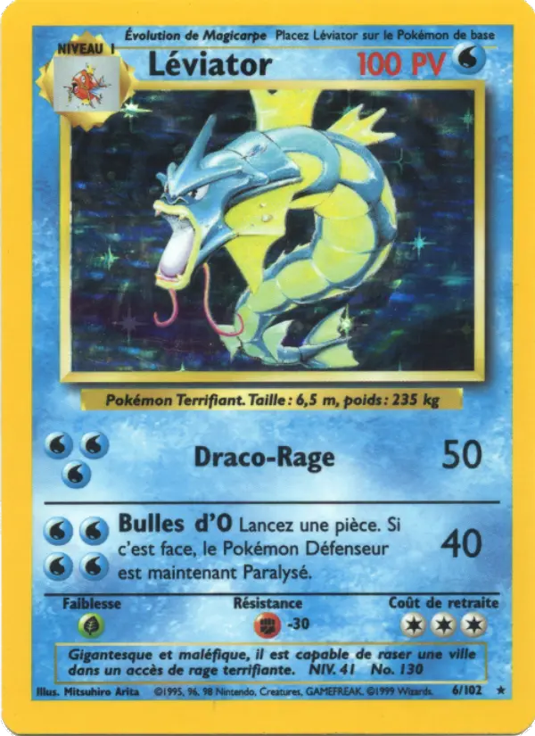 Léviator — Carte Pokémon 6 Set de Base