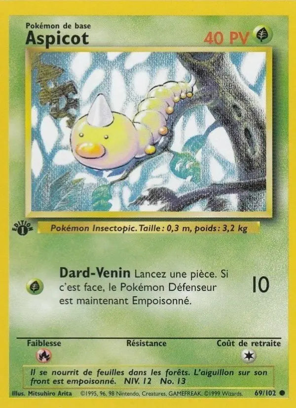 Aspicot — Carte Pokémon 69 Set de Base