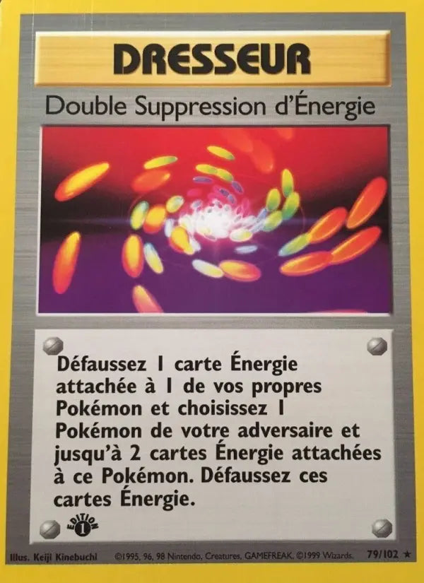 079/102 - Double Suppression d'Énergie — Carte Pokémon Set de Base 79/102