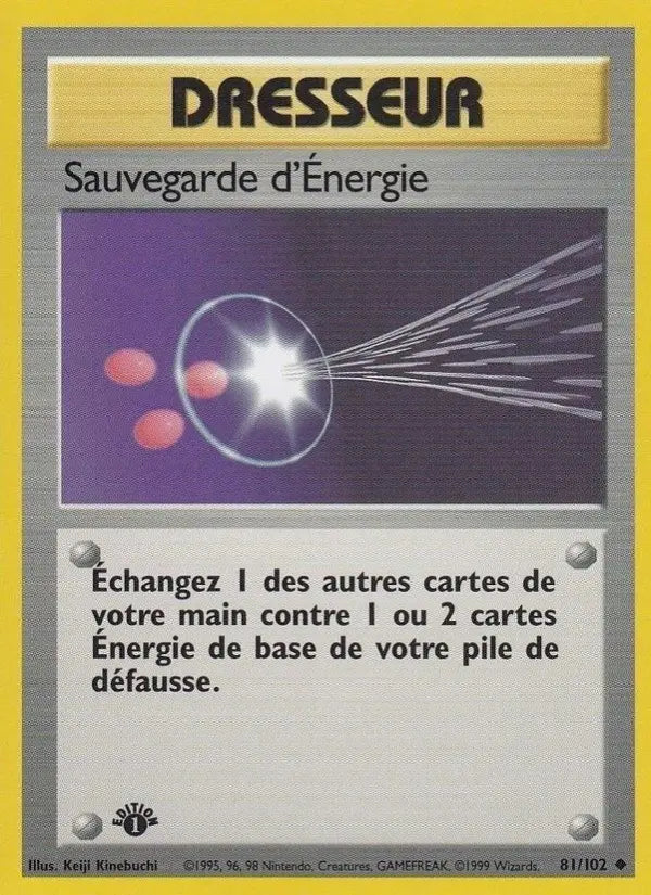 081/102 - Sauvegarde d'Énergie — Carte Pokémon Set de Base 81/102
